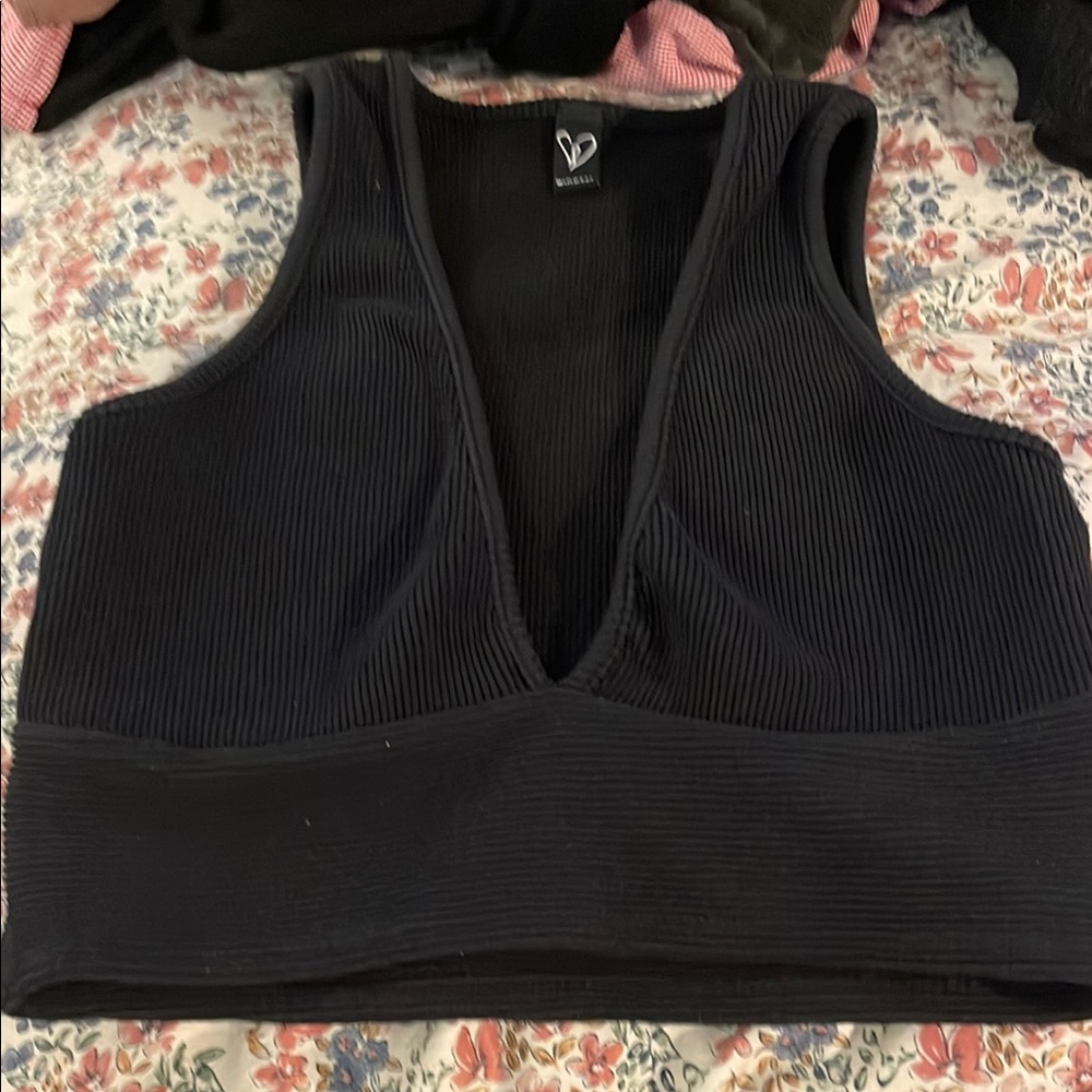 Windsor Black Ribbed Knit Top - Picture 3 of 5